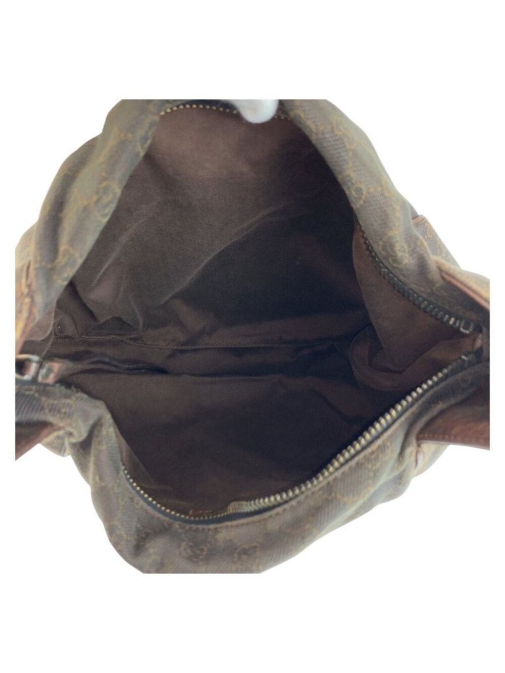 Gucci Brown GG Canvas Leather Shoulder Bag - Picture 8 of 9